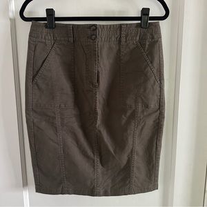 Loft olive cargo pencil skirt, 6